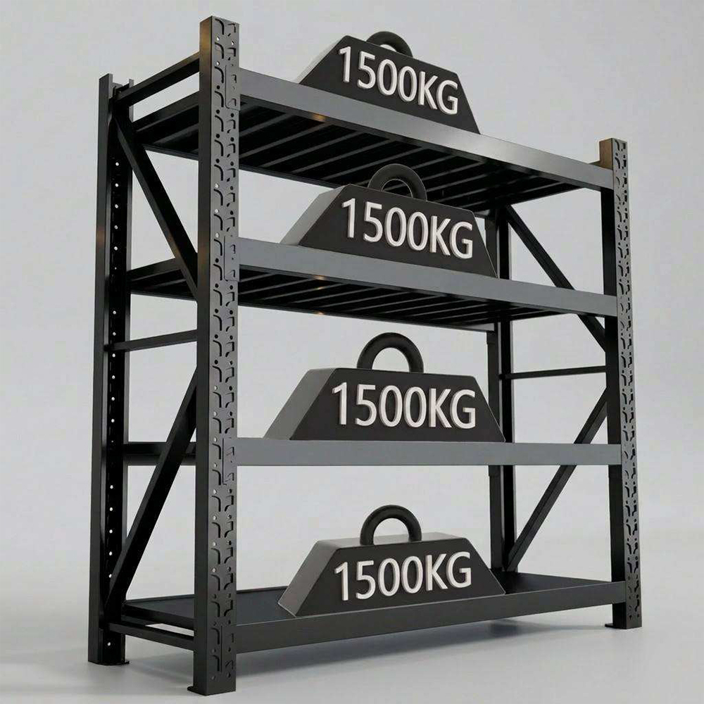 Robustes Lagerregal aus Stahl mit 1500 kg/Schicht