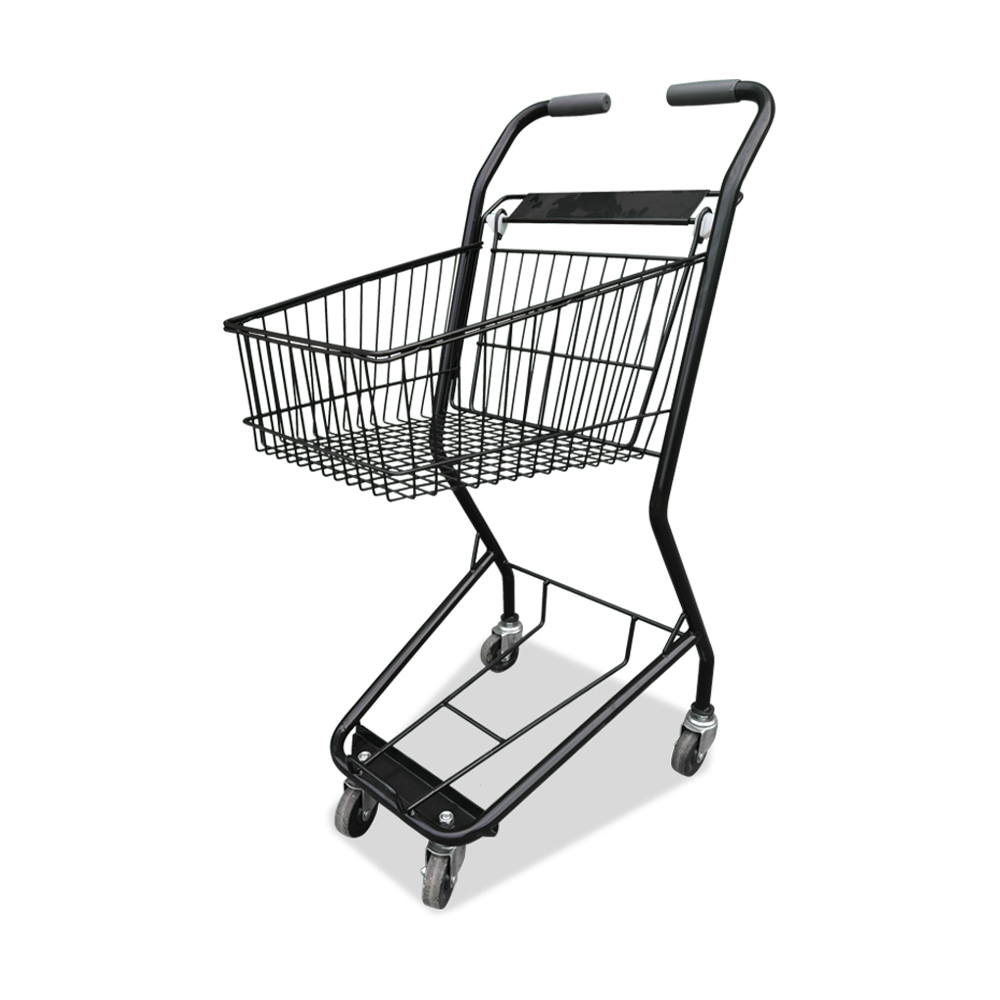 Supermarkt-Handschub-Einkaufswagen mit 4 Rädern